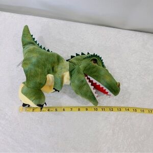 Dinosaur Hand Puppet Plush Toy Tyrannosaurus Rex Kids Fun Multi Green